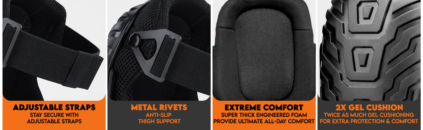 Knee Pads With Gel Inserts - BLACK EDITION
