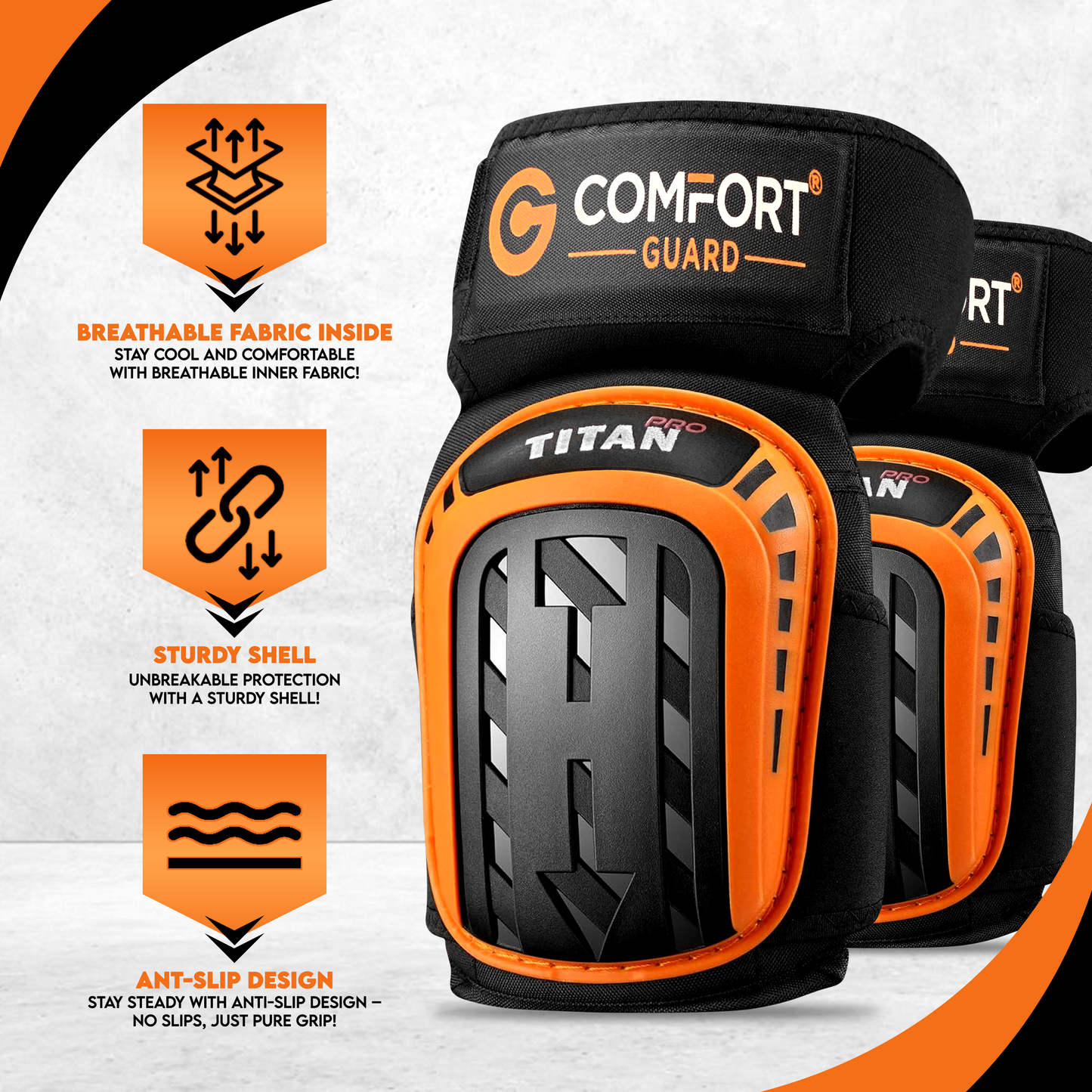 Knee Pads With Gel Inserts - TITAN Pro