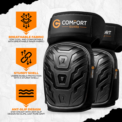 Knee Pads With Gel Inserts - Pro BLACK