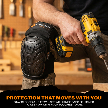 Knee Pads With Gel Inserts - Pro BLACK